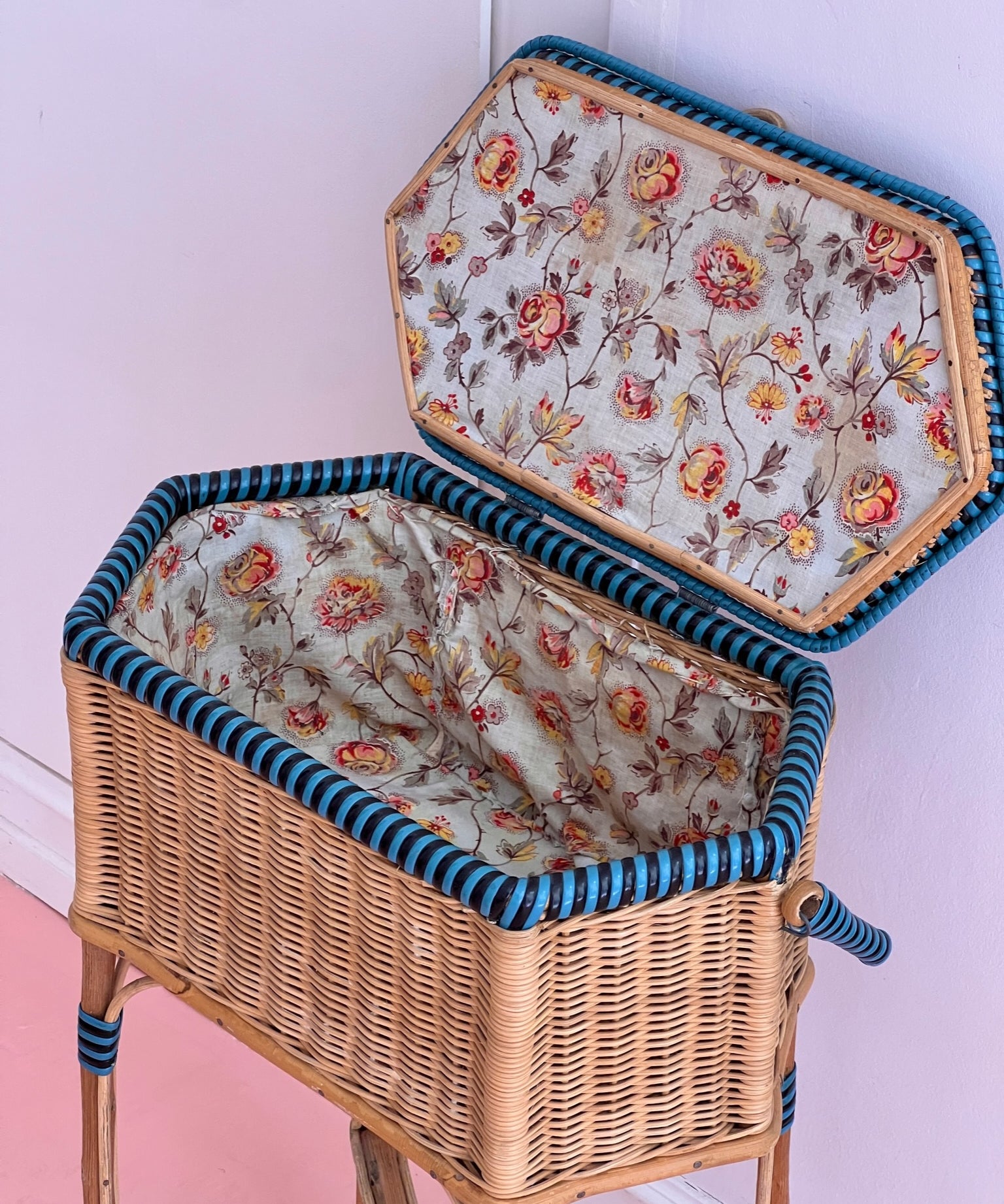 Vintage rattan table