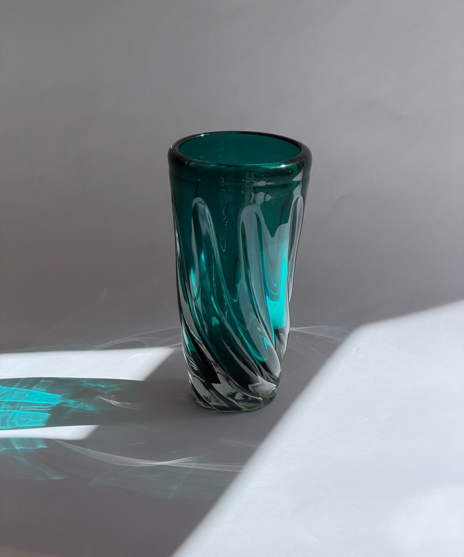 Vintage green/teal Murano vase