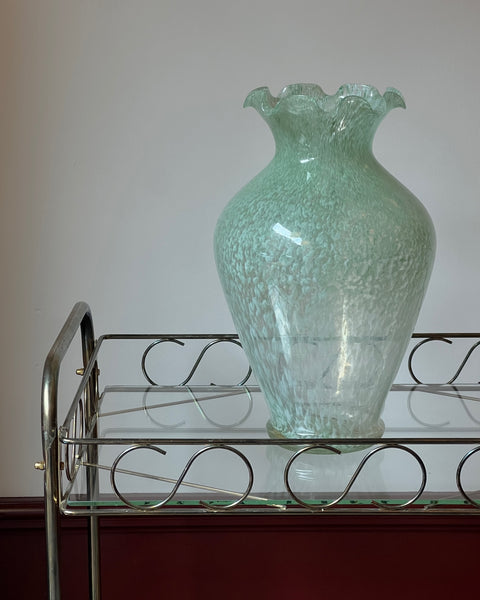 Vintage green Murano vase