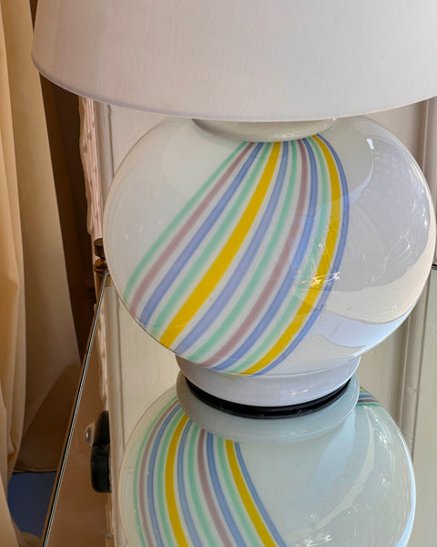 Vintage multi-coloured Murano table lamp (without shade)