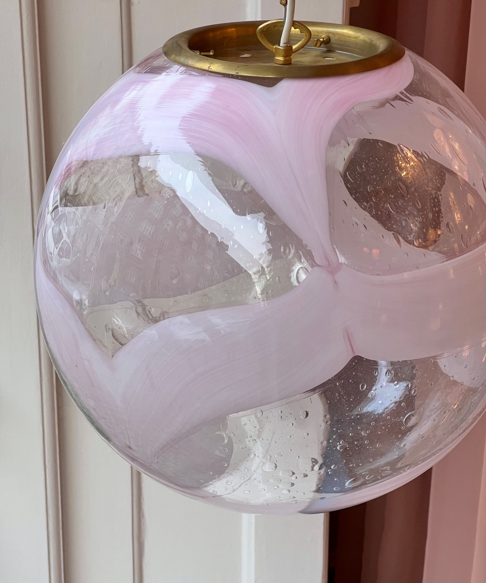 Candy ceiling lamp - Pink / clear (D40) (Available upon request)