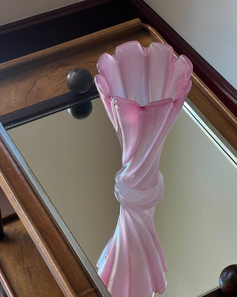 Vintage pink Murano vase