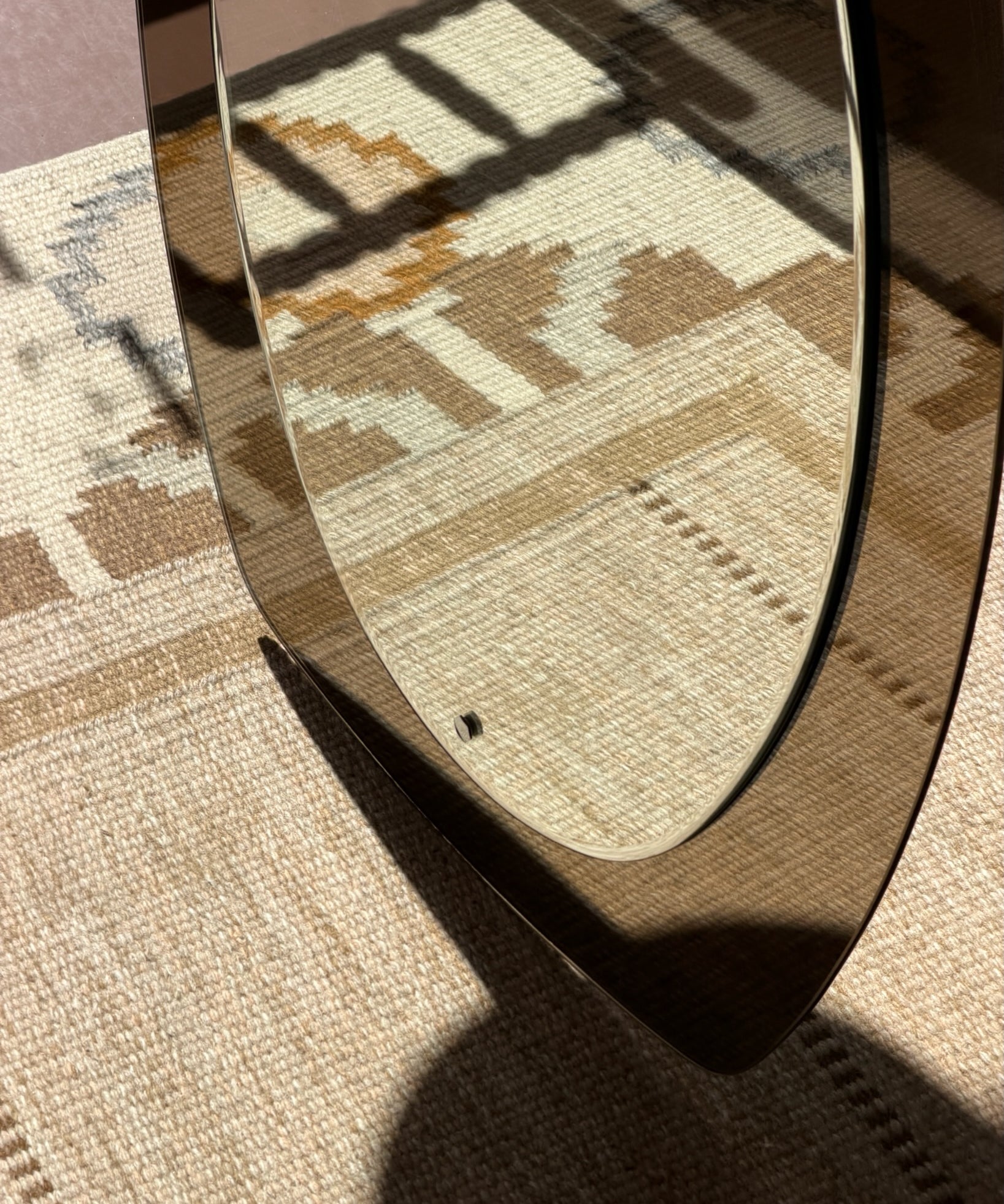 Vintage Italian mirror with brown mirror frame