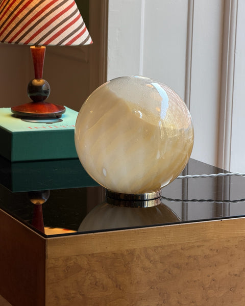 Vintage golden clear Murano table lamp