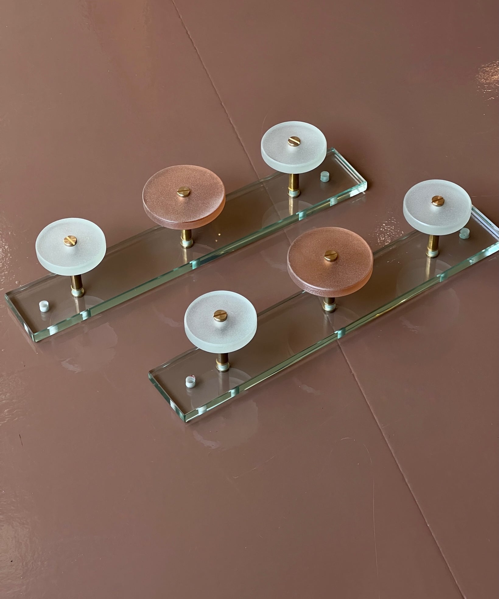 Vintage glass coat rack