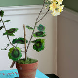 Paper flower 'Yellow Pelargonium Piccolo'