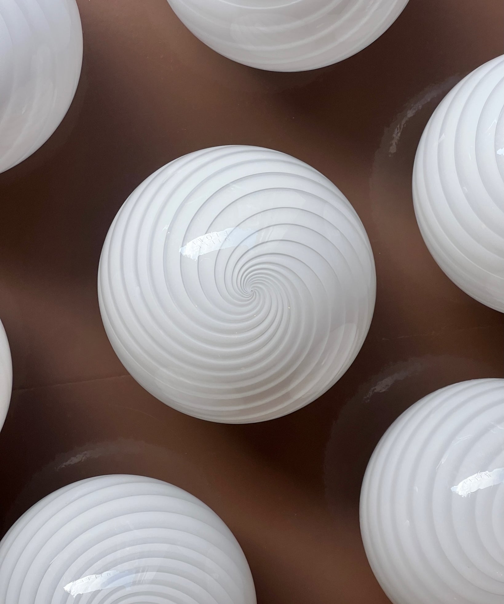 Candy ceiling lamp - White swirl (D20)