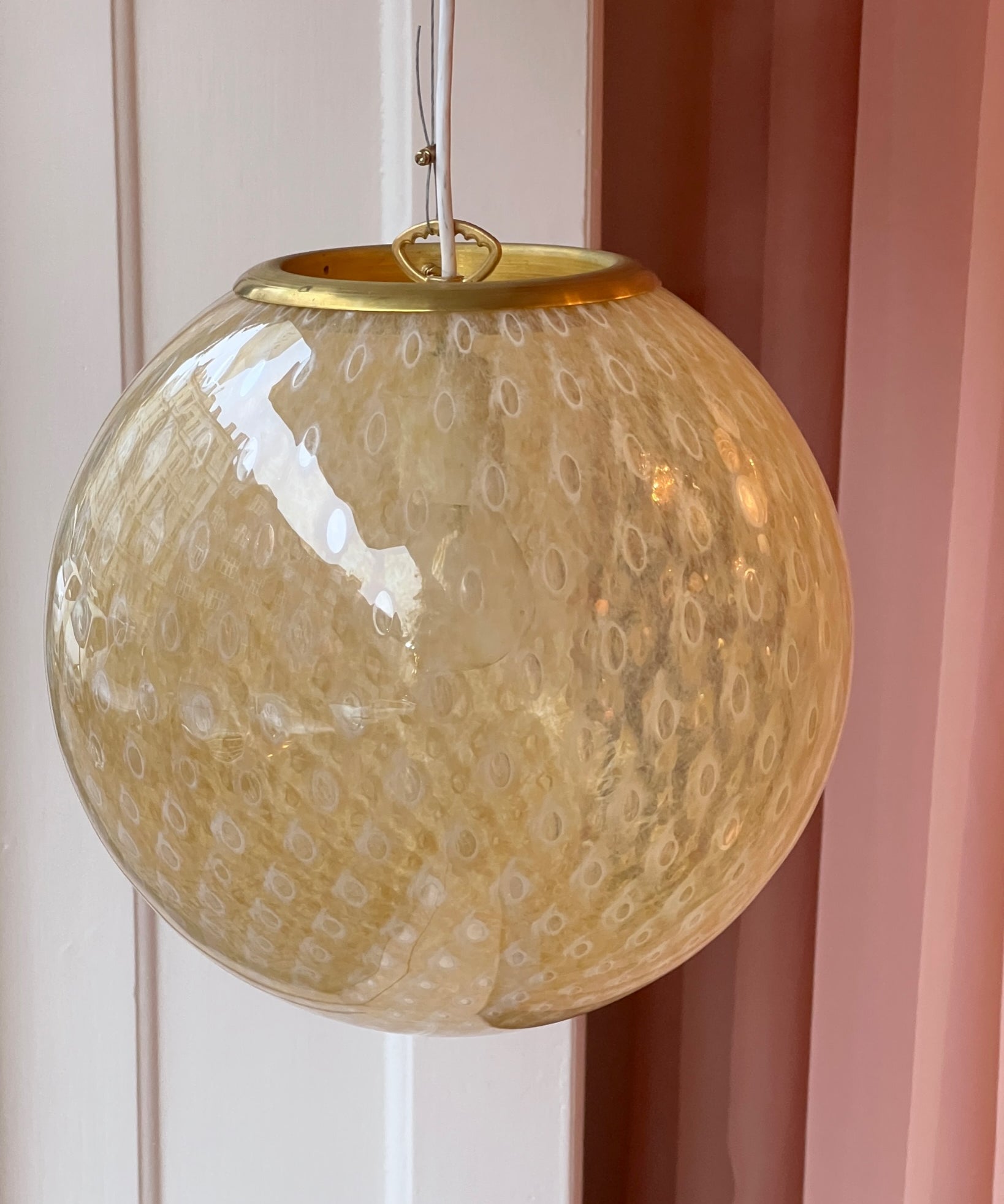 Candy ceiling lamp - Golden dotted (D30)