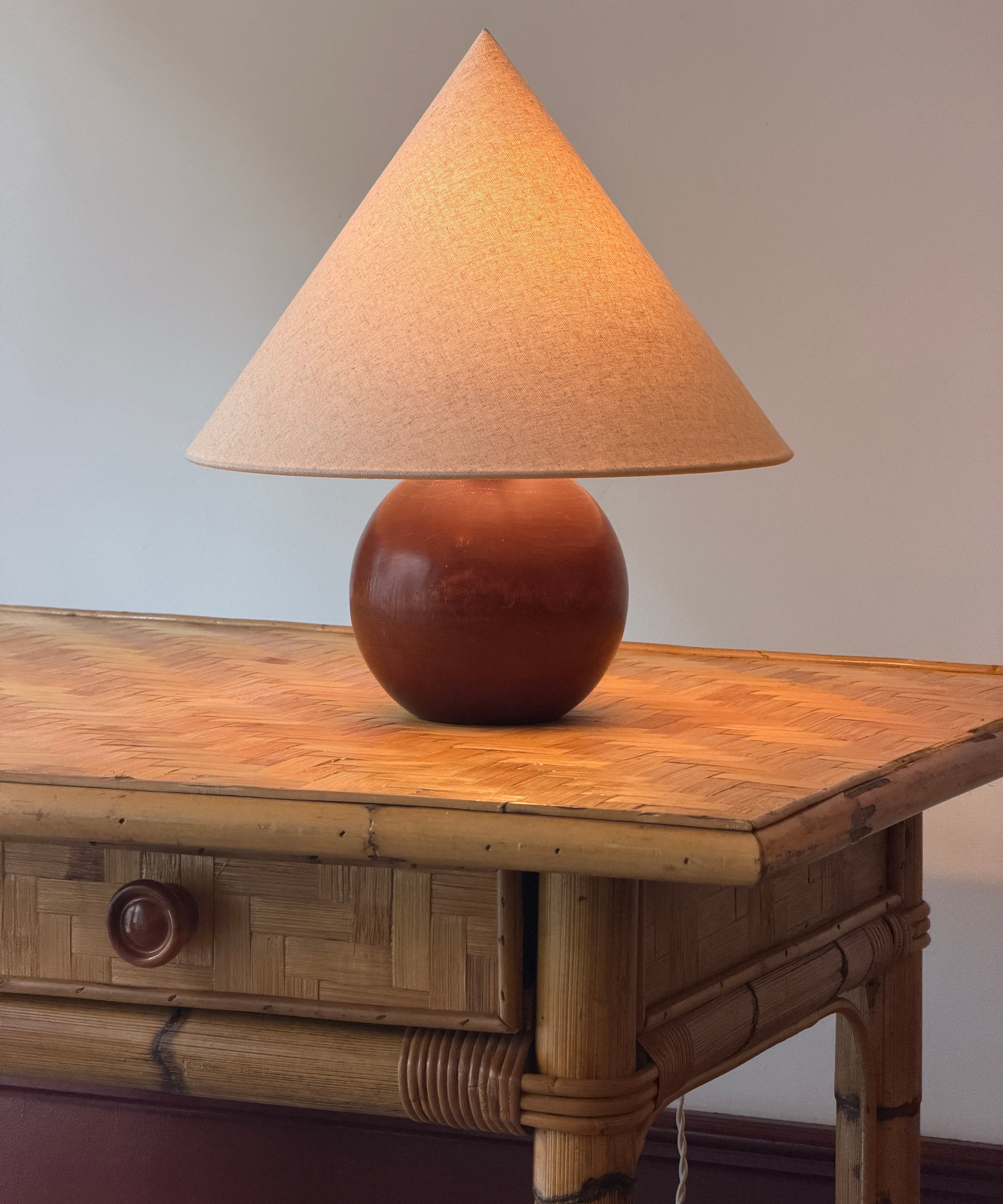Vintage wooden table lamp