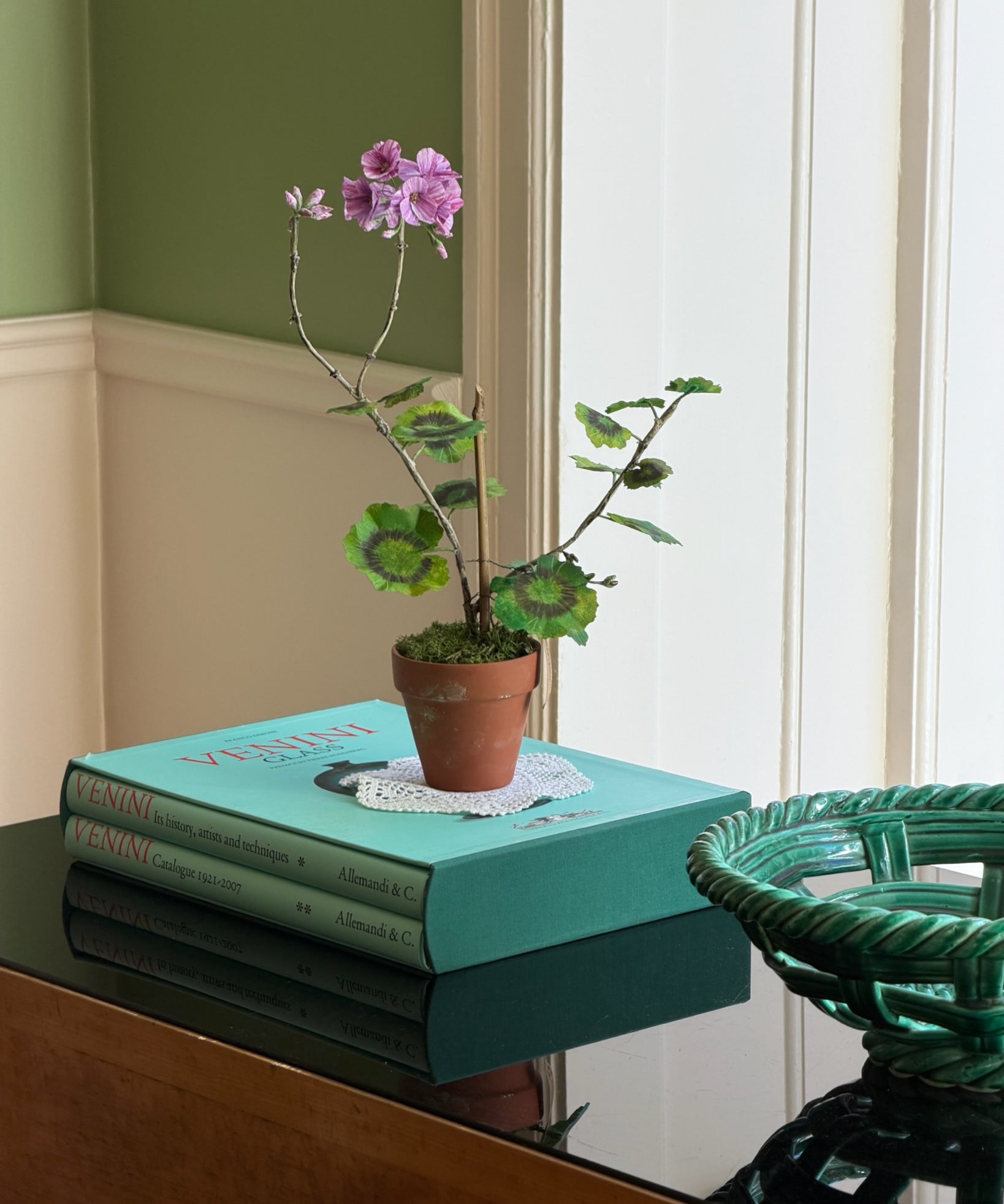 Paper flower 'Lilac Pelargonium Piccolo'