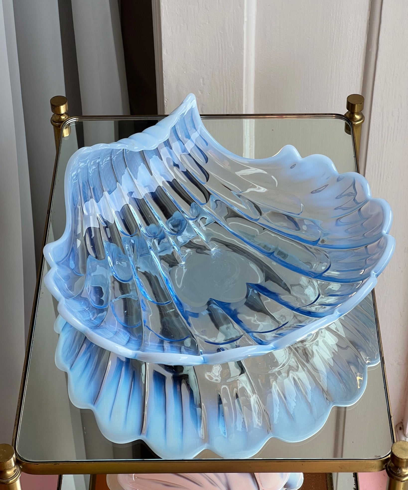 Vintage blue shell bowl