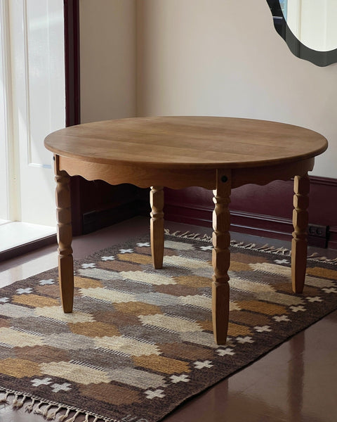 Vintage brown flat weave rug by Ulla Parkdal (UP)