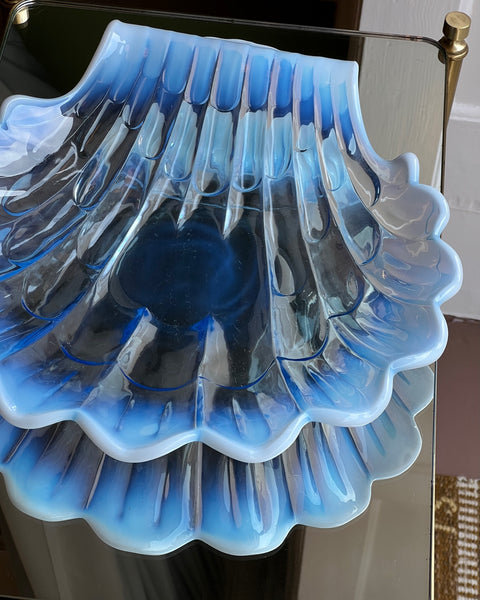 Vintage blue shell bowl