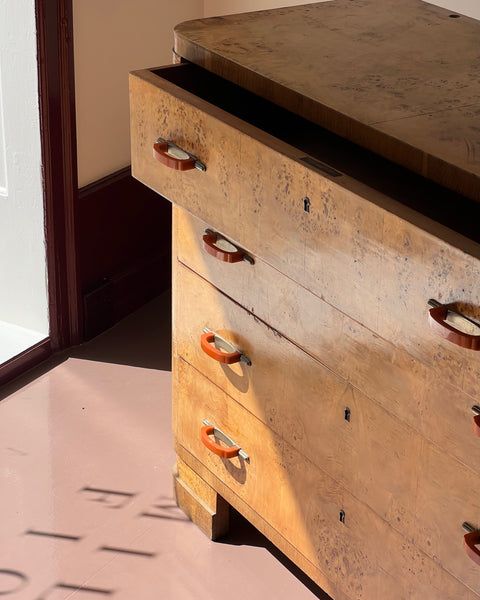 Large vintage wooden chest of drawers