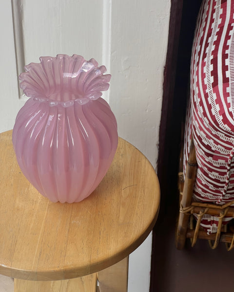 Vintage pink Murano vase