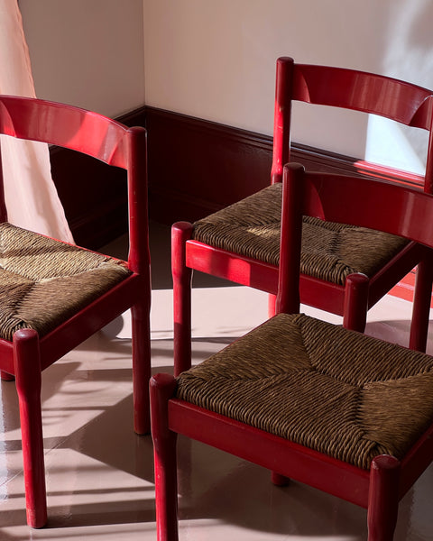 Carimate chair by Vico Magistretti (Red) (3 available)