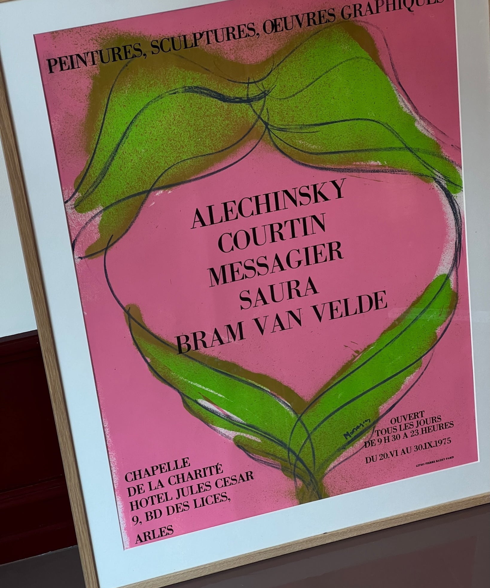 Jean Messagier Affiche Lithograph 1975 Exhibition Poster