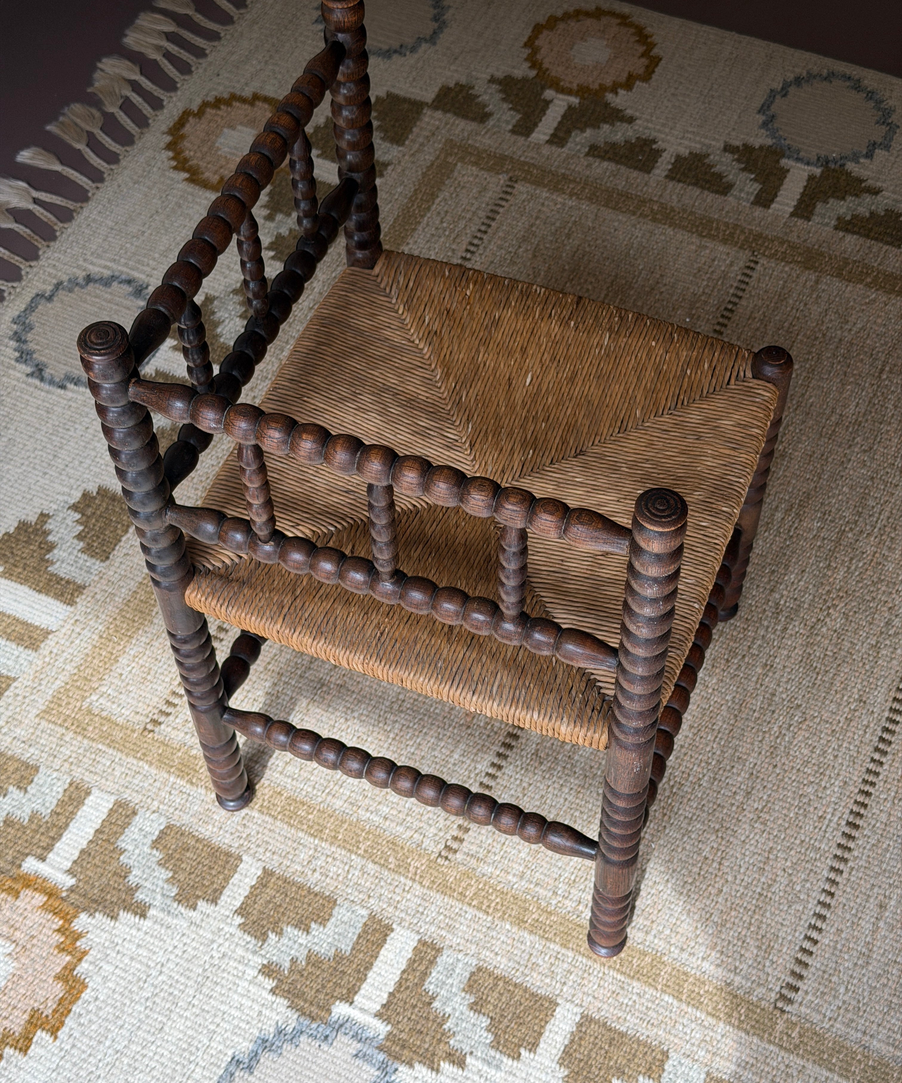 Vintage Bobbin corner chair