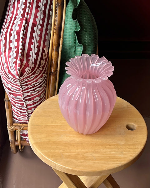 Vintage pink Murano vase