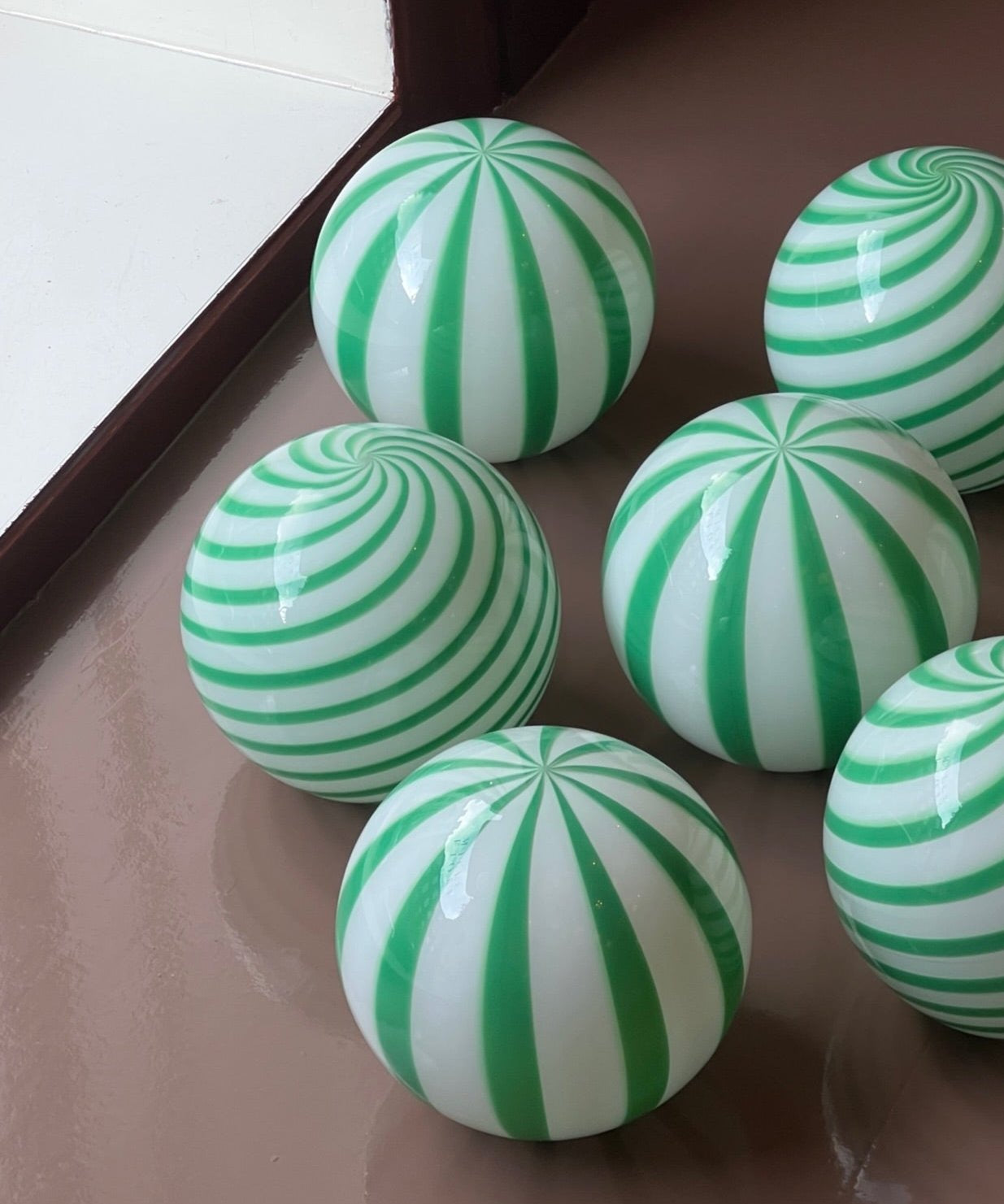 Candy ceiling lamp - Green swirl (D20)