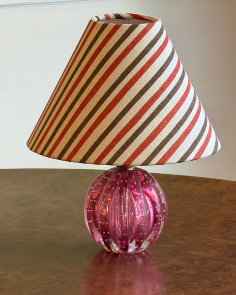 Vintage pink Murano table lamp (incl. lampshade)