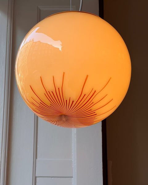 Vintage Ludovico Diaz de Santillana Murano Anemone ceiling lamp (D30)