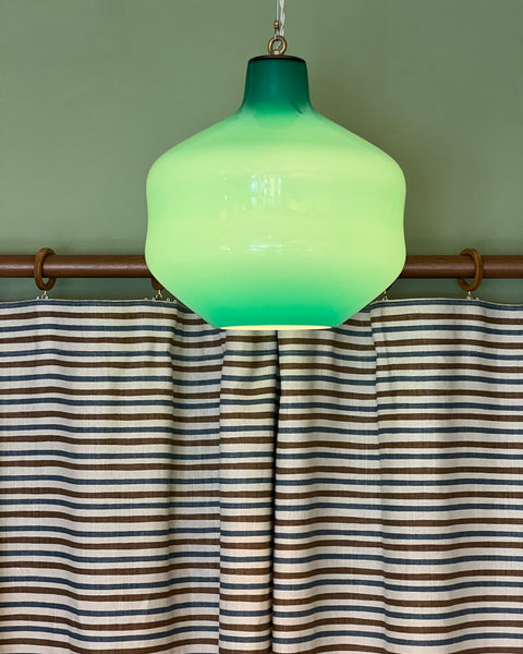 Vintage Massimo Vignelli opal/turquoise green ceiling lamp (30 cm)
