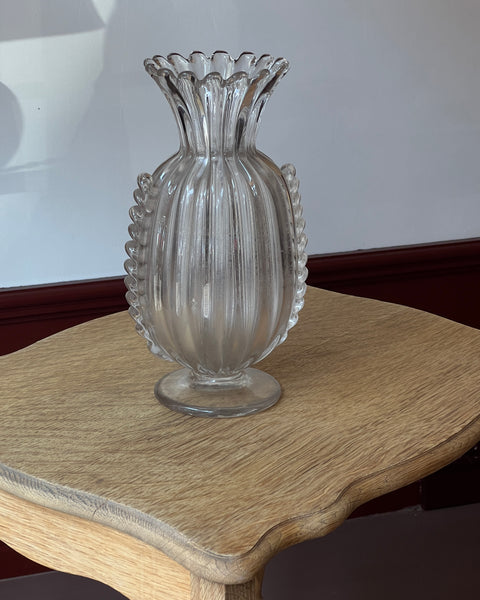 Vintage clear Murano vase