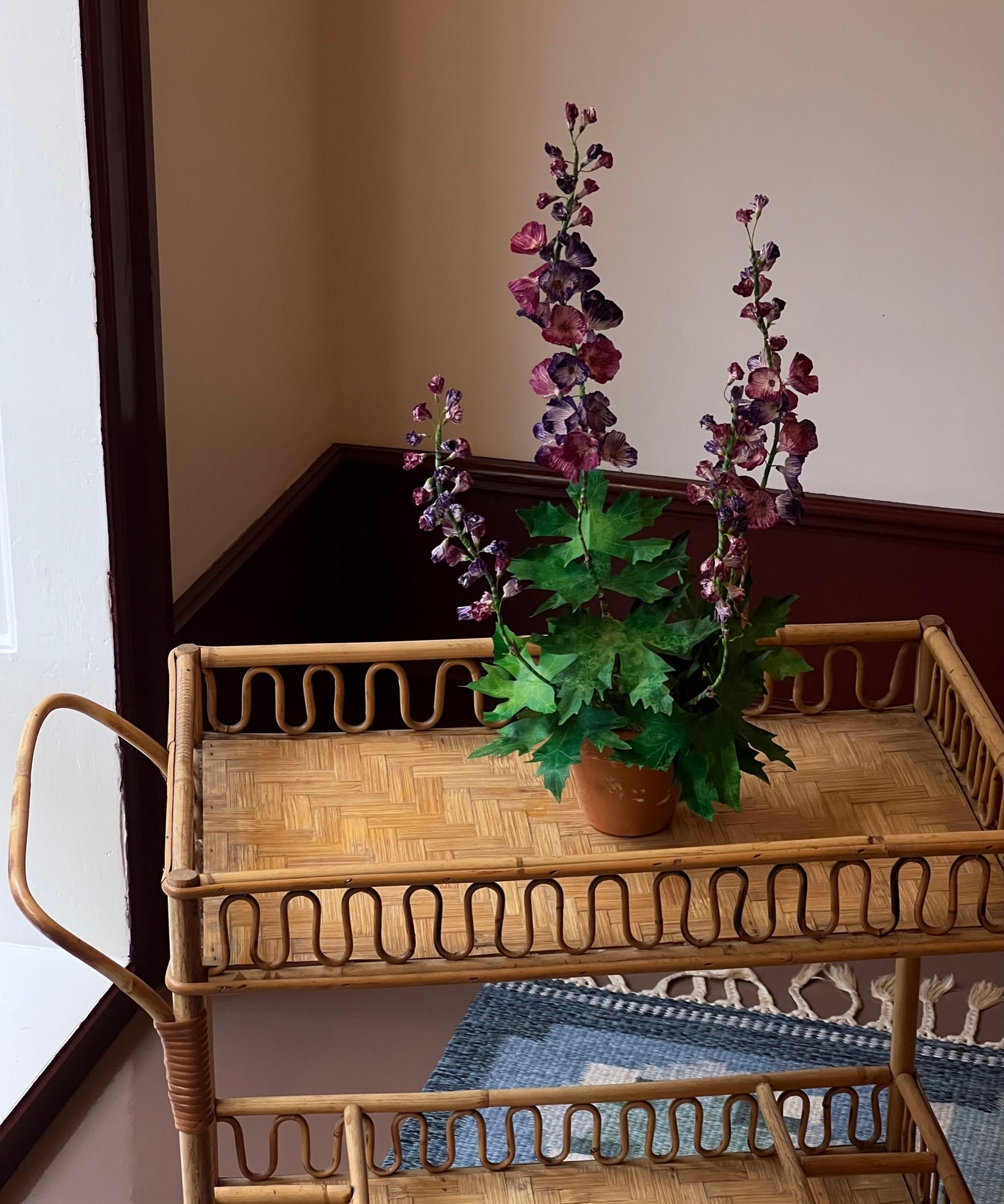 Paper flower 'Two-tone purple Delphinium'