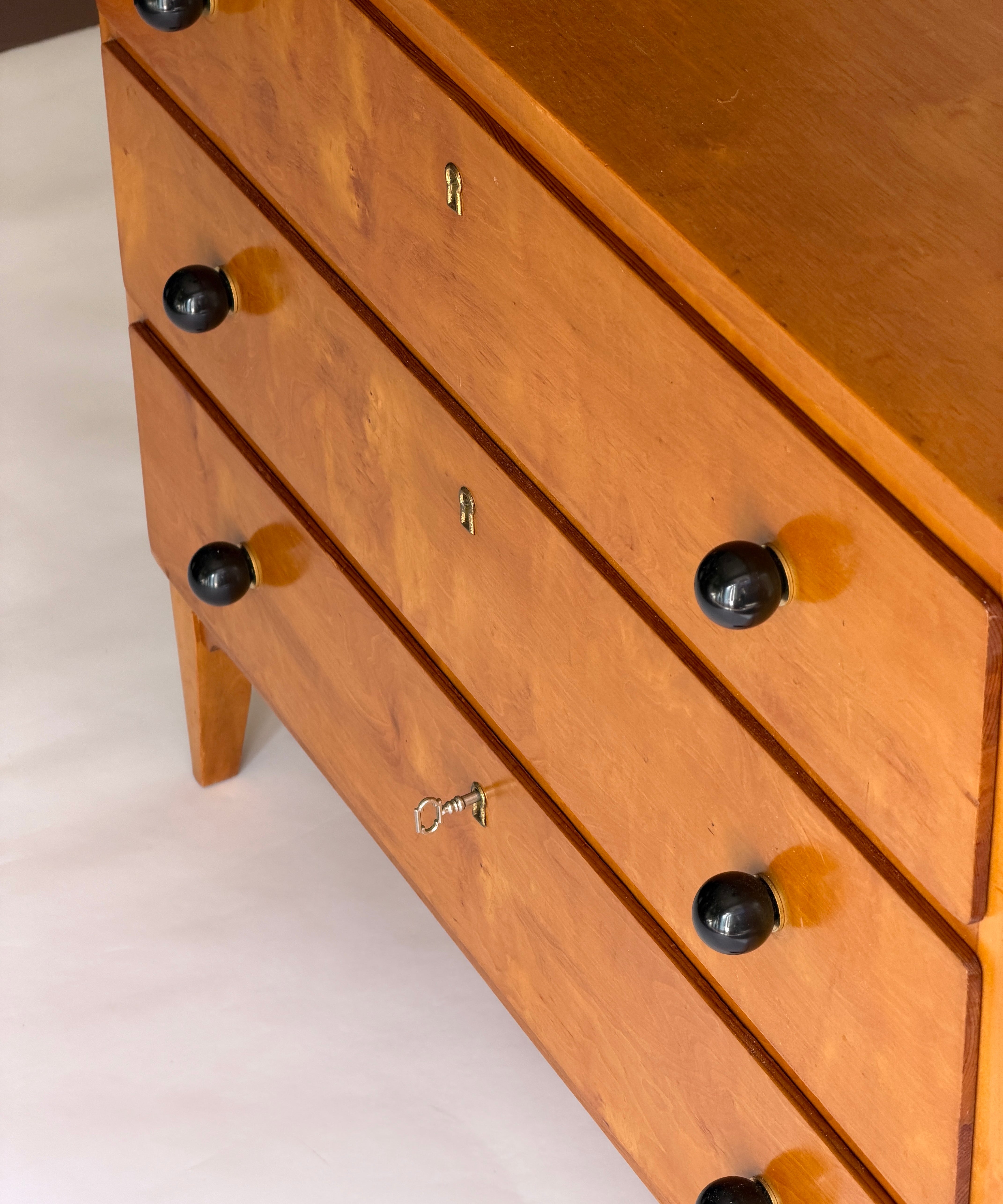 Vintage wooden chest of drawers, Sweden 1950s