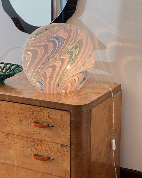 Large vintage multi-coloured Murano table lamp