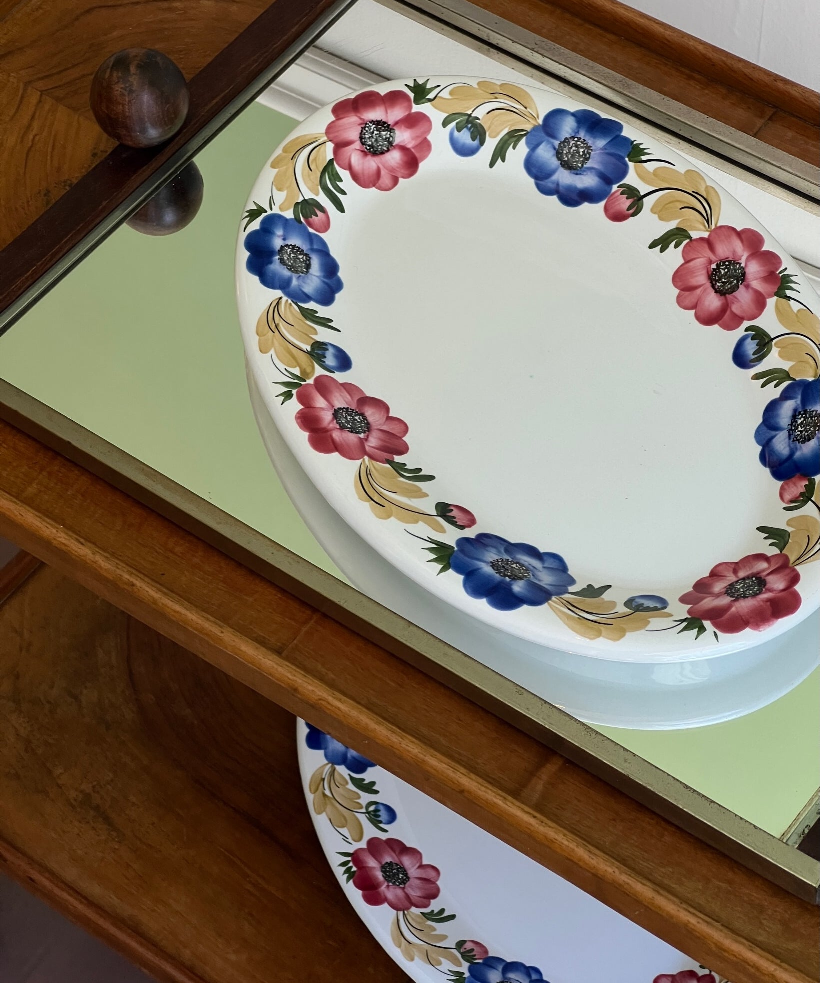 Vintage floral ceramic dish by Richard Ginori (2 available)
