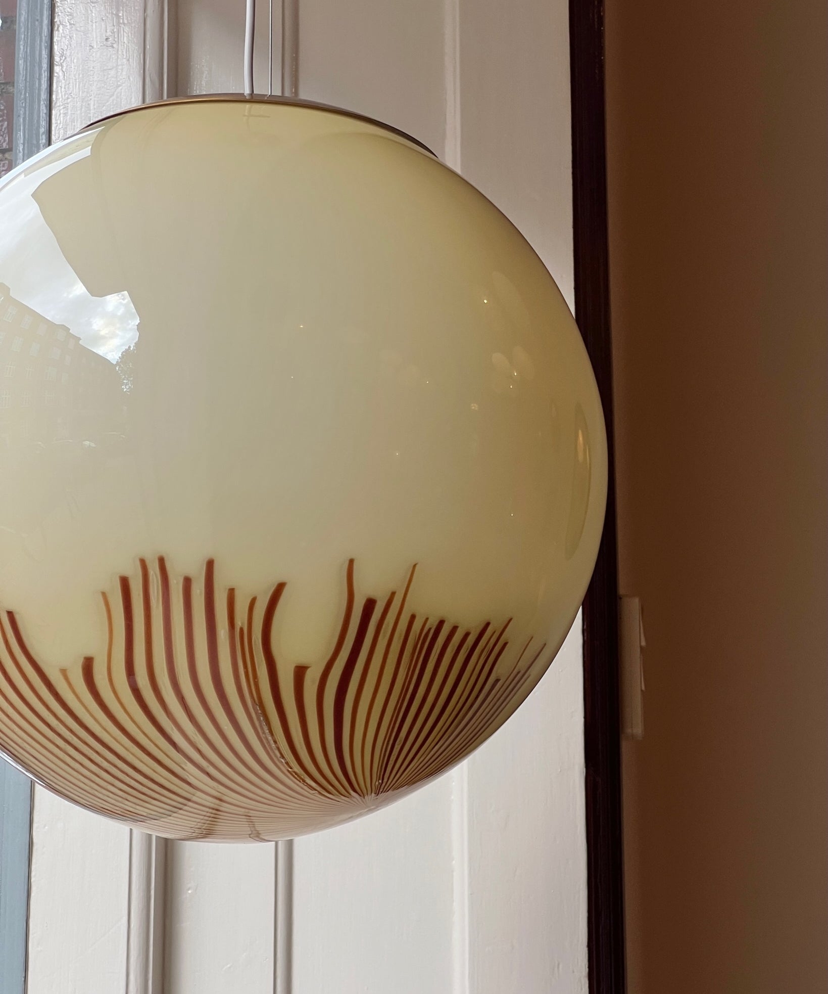 Vintage Ludovico Diaz de Santillana Murano Anemone ceiling lamp (D45)