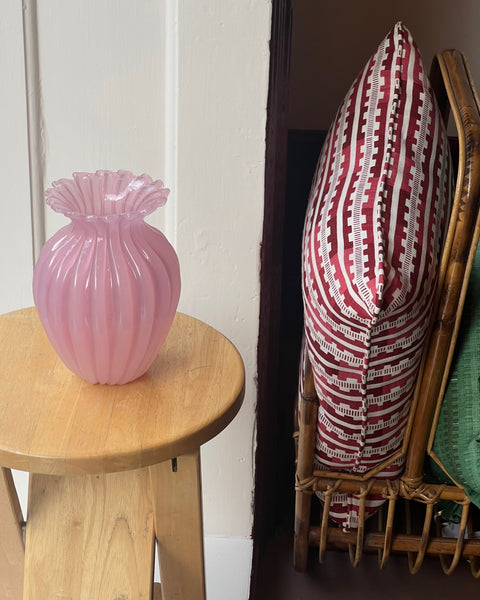 Vintage pink Murano vase