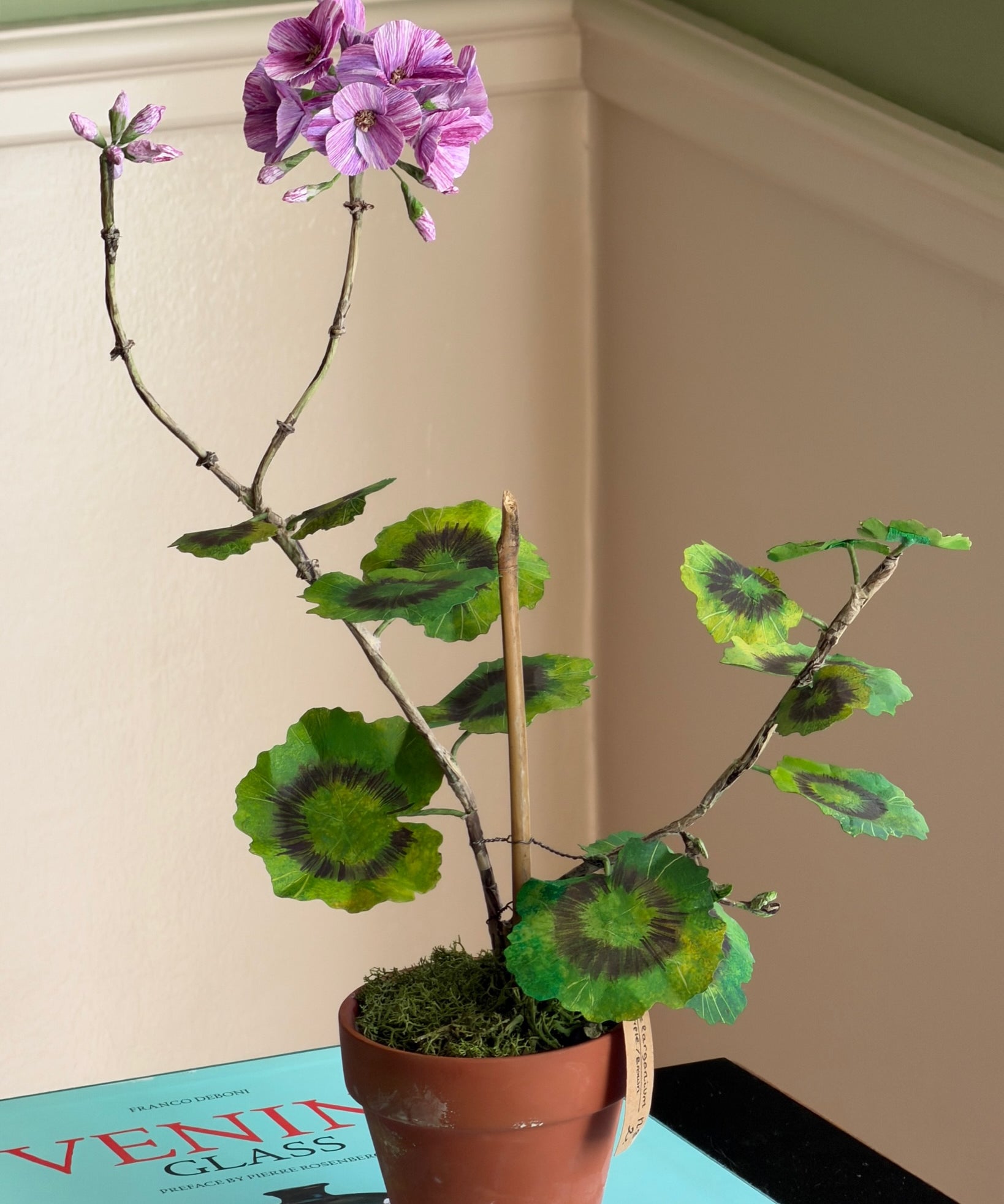 Paper flower 'Lilac Pelargonium Piccolo'