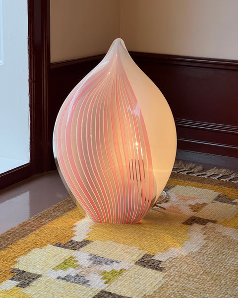Large vintage pink Murano table lamp