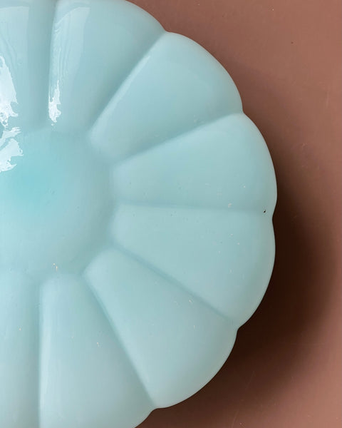 Vintage Murano opal blue ceiling/wall lamp (D28)