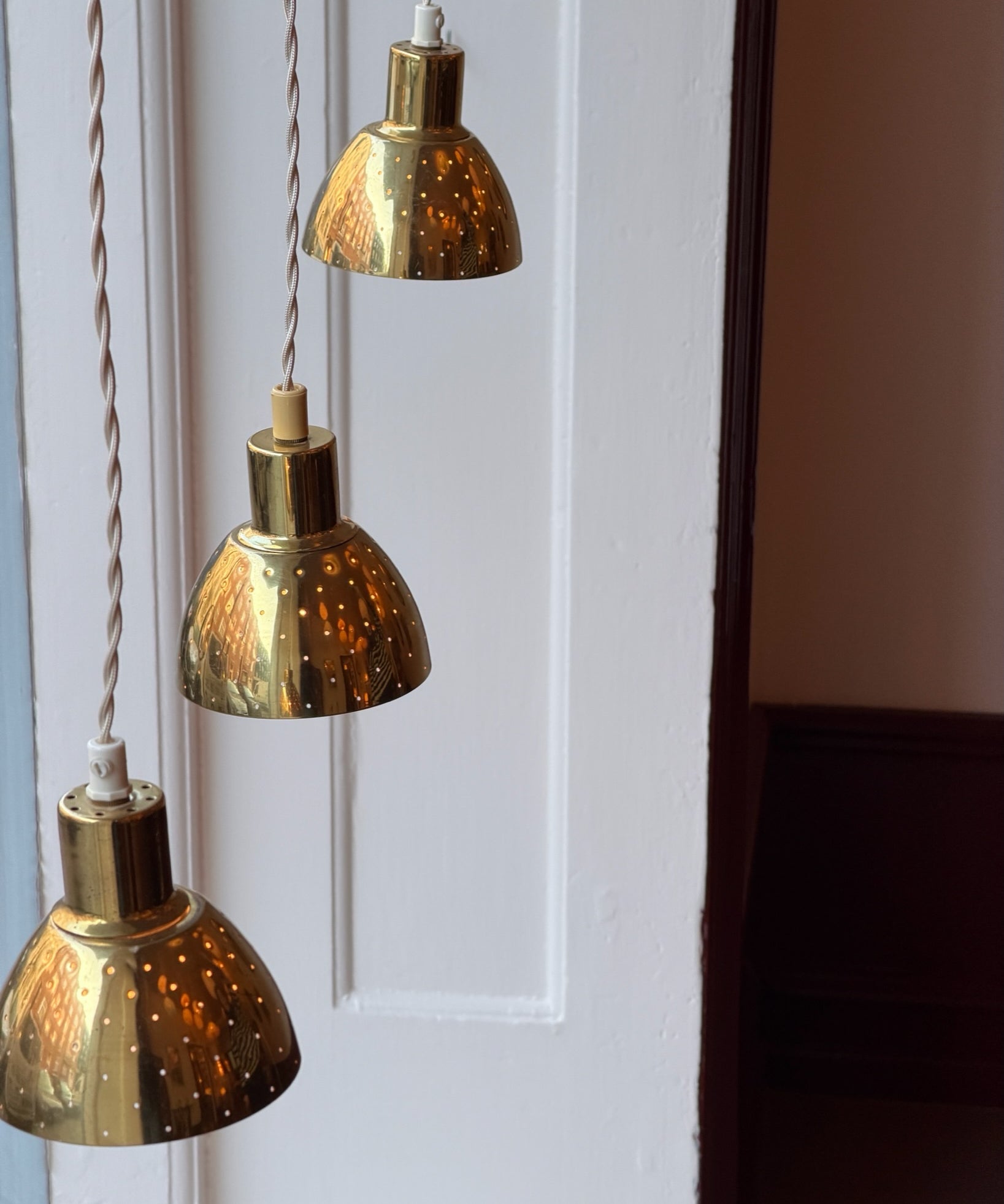 Vintage Flora brass ceiling lamp by Hans-Agne Jakobsson for Markaryd (3 available)