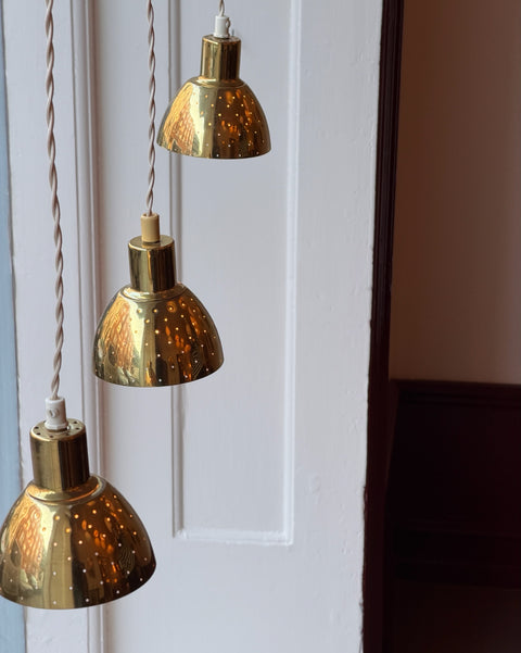 Vintage Flora brass ceiling lamp by Hans-Agne Jakobsson for Markaryd (3 available)