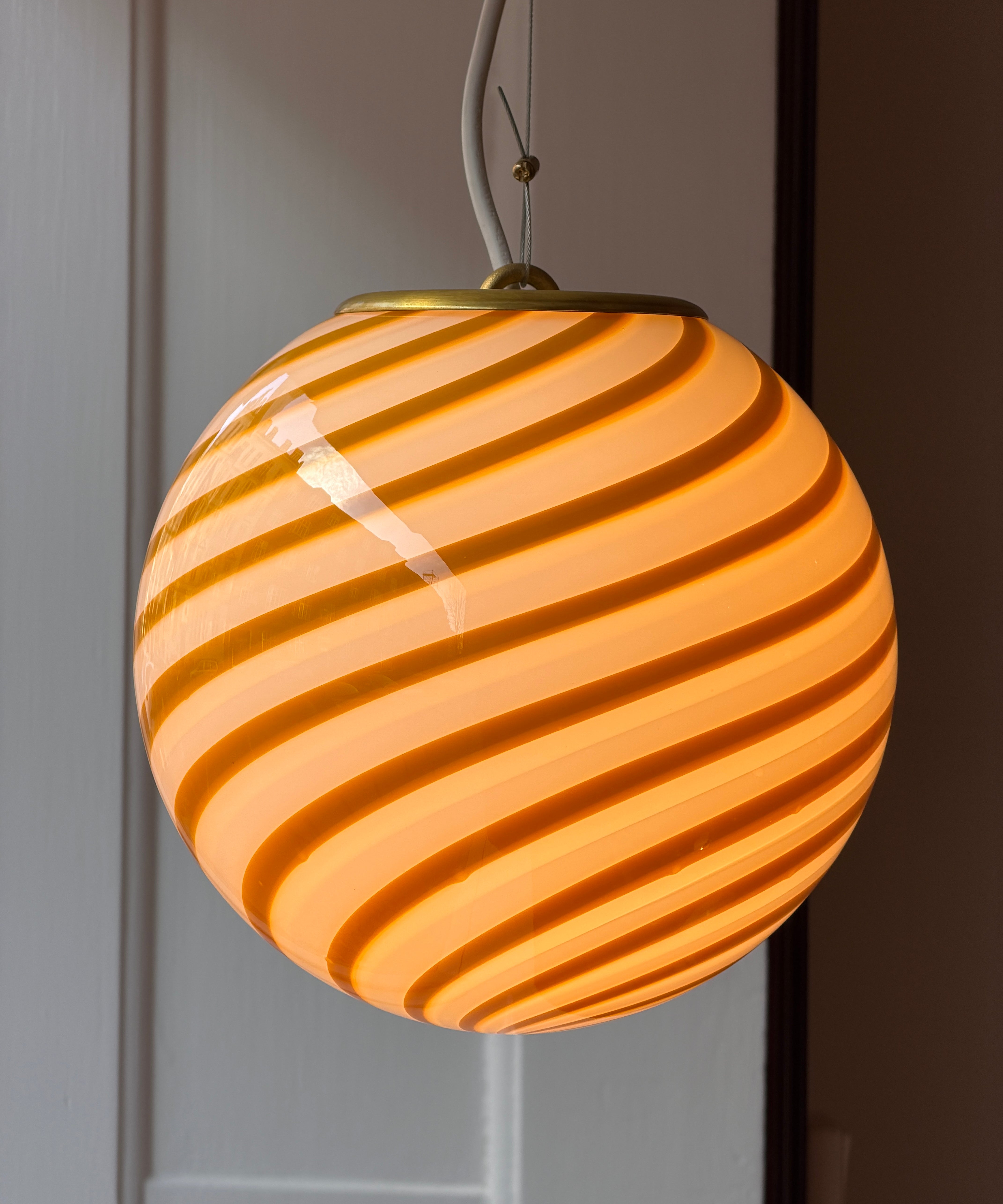 Candy ceiling lamp - Amber swirl (D20)
