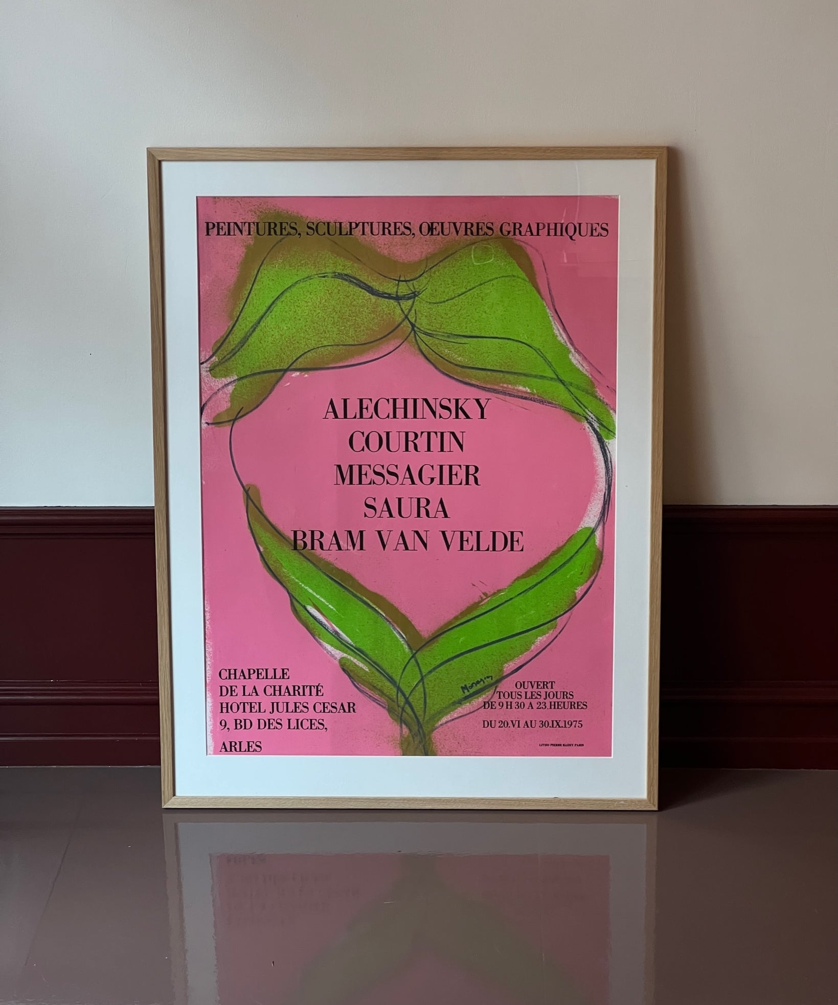 Jean Messagier Affiche Lithograph 1975 Exhibition Poster