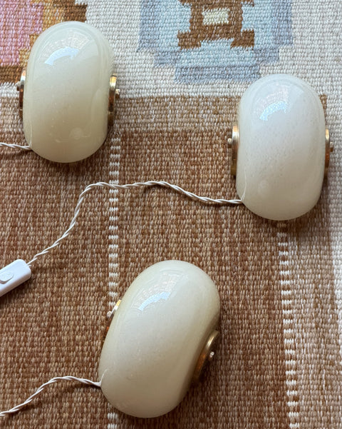 Vintage cream Murano wall lamp (3 available)