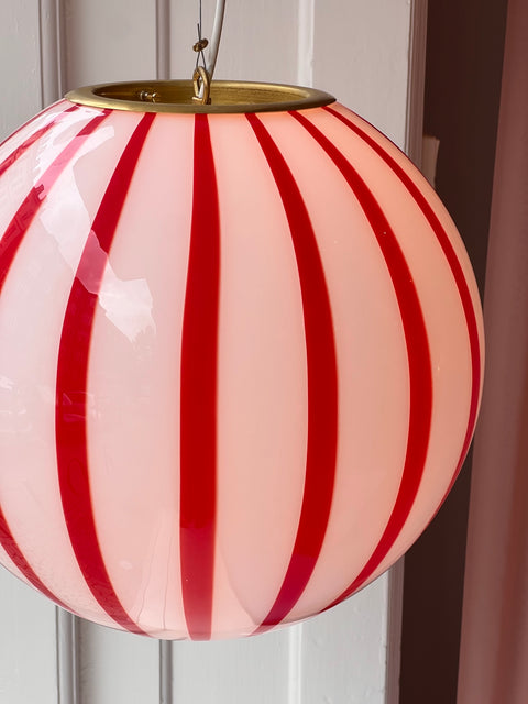 Ceiling lamp - Red vertical stripes (D40)
