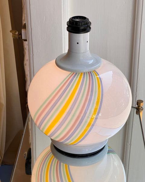 Vintage multi-coloured Murano table lamp (without shade)