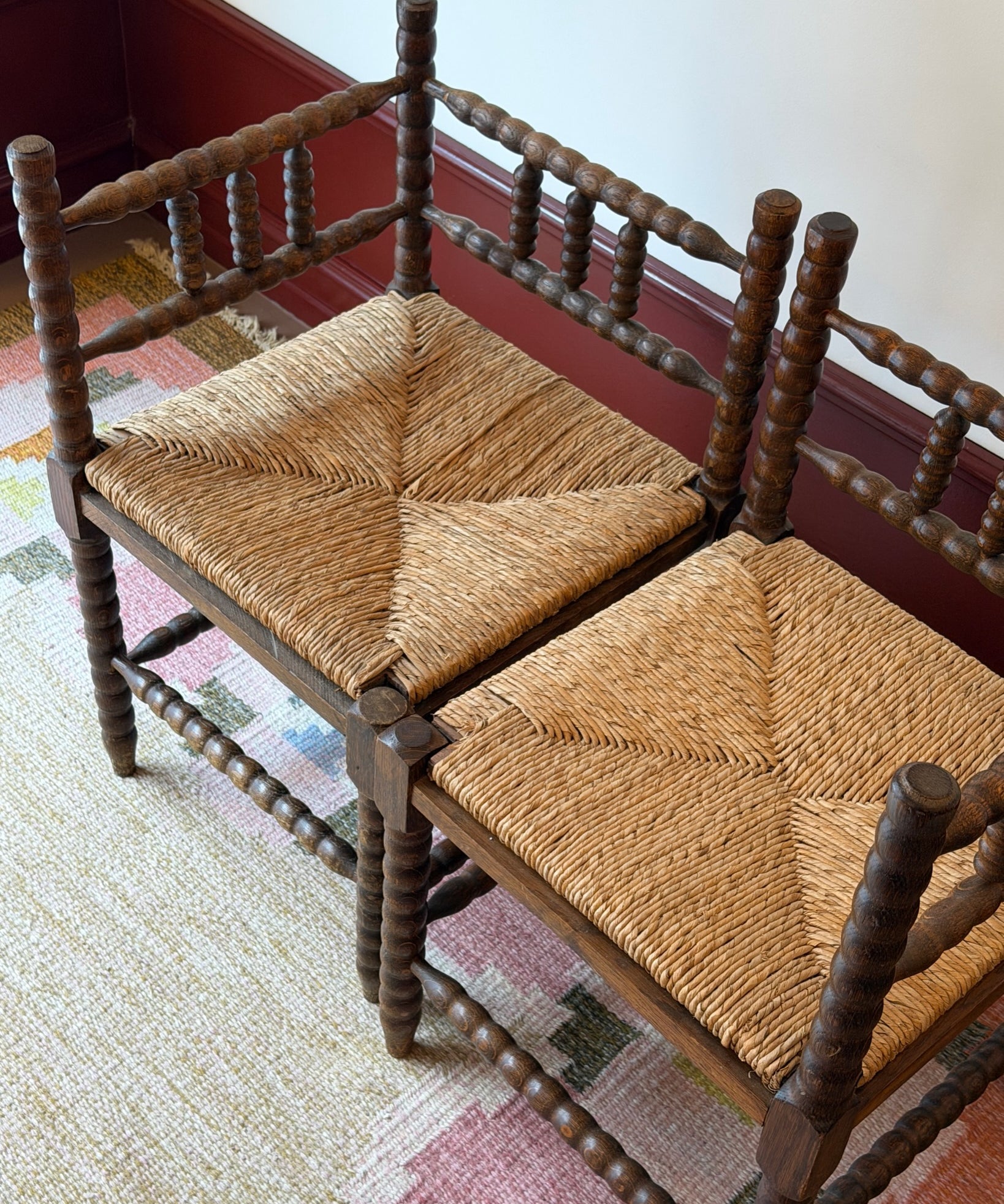 Vintage Bobbin corner chair