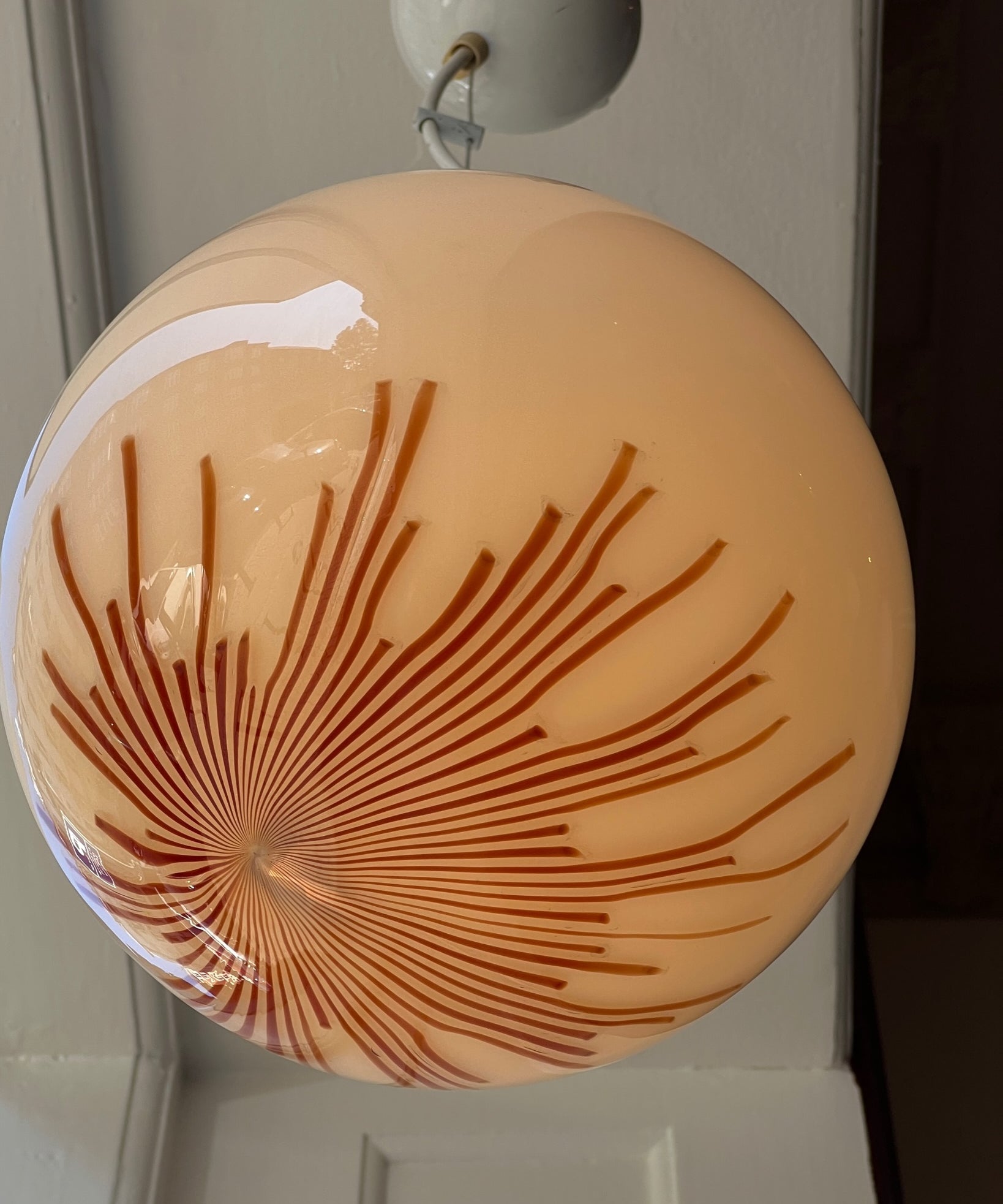 Vintage Ludovico Diaz de Santillana Murano Anemone ceiling lamp (D25)