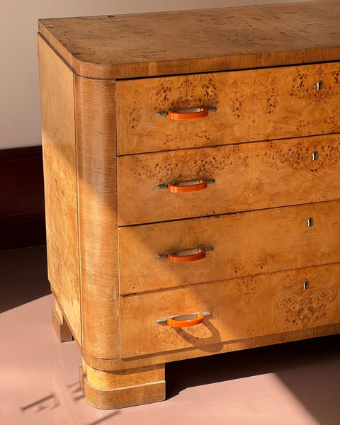 Large vintage wooden chest of drawers