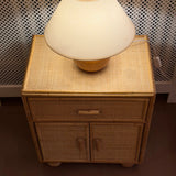 Vintage rattan side table/nightstand