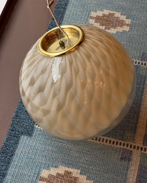 Vintage golden clear Murano ceiling lamp (D40)