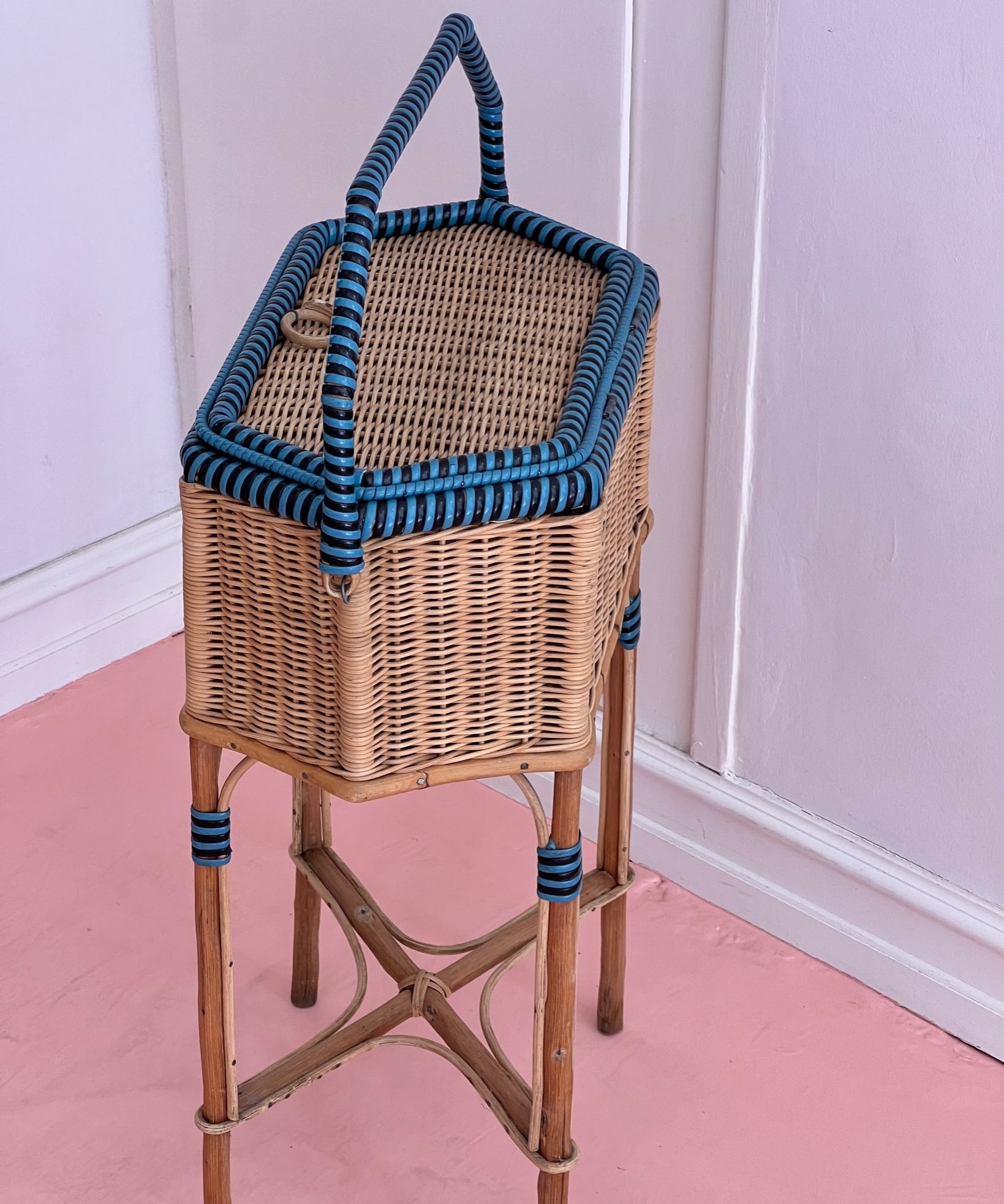 Vintage rattan table
